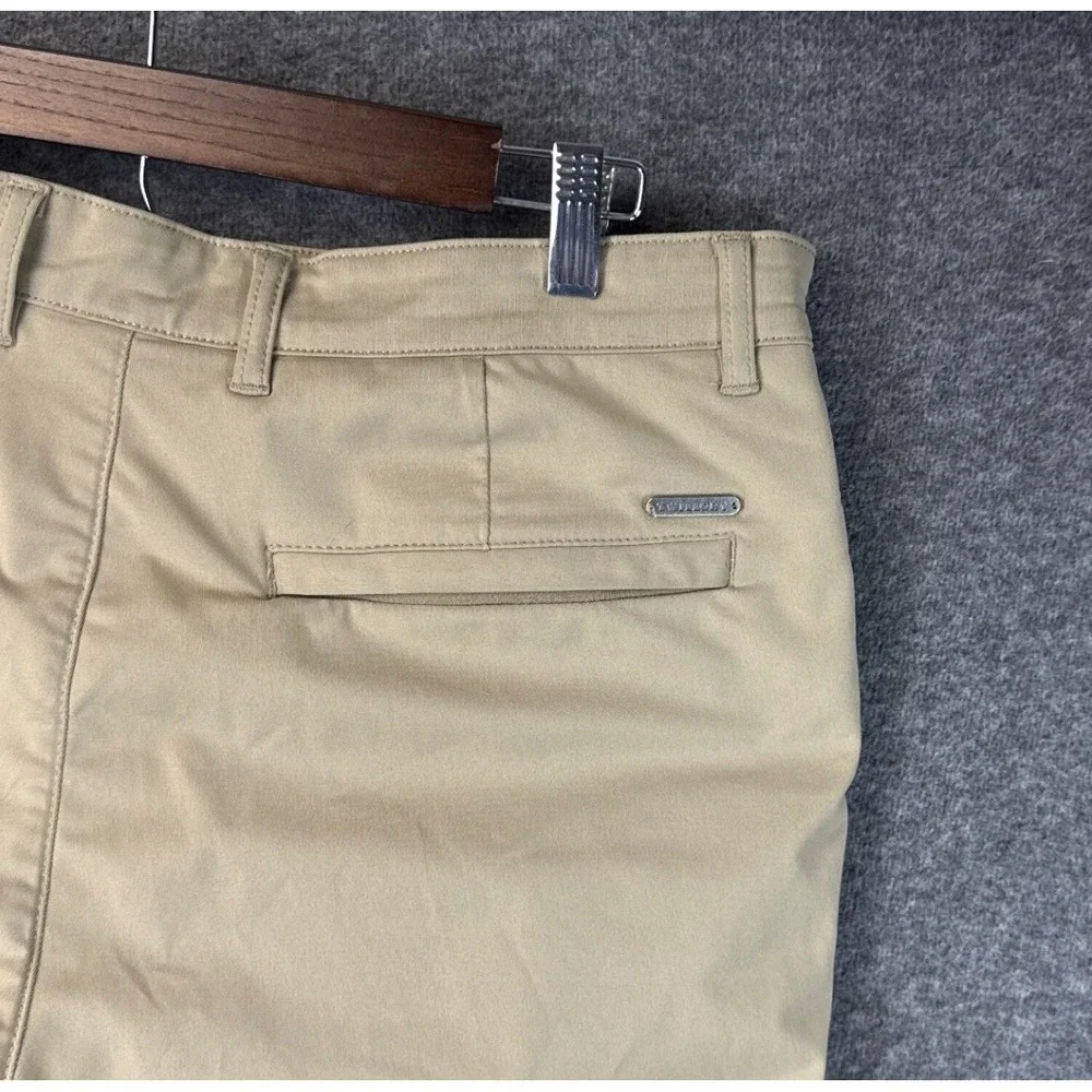 Twillory Performance Pants Mens 36x28 Trim Fit Khaki Golf Technical Fabric Chino